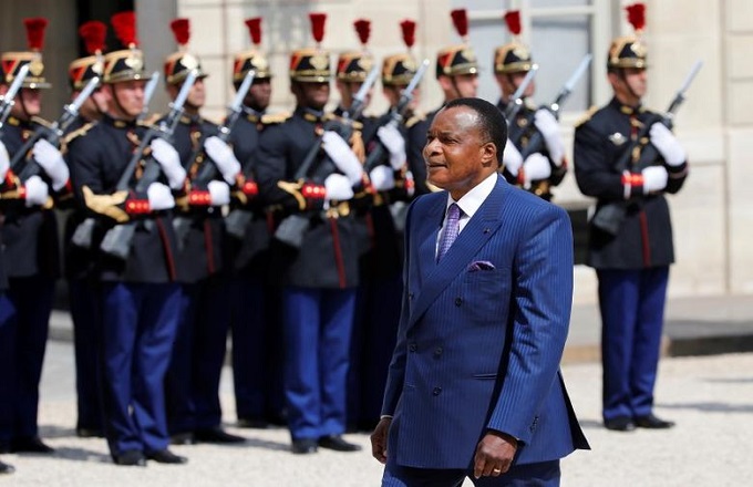 Arrivée du président congolais Denis Sassou N’Guesso à Paris 