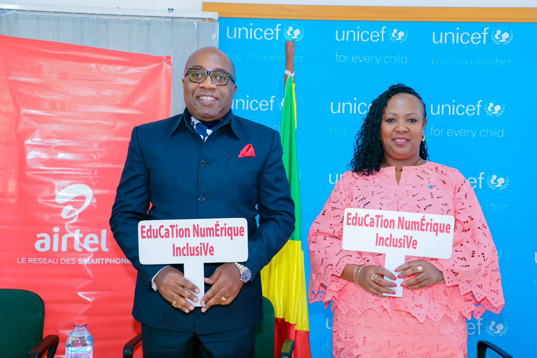 Congo : Airtel et l'Unicef ont procédé au lancement de l'apprentissage  numérique dans les écoles