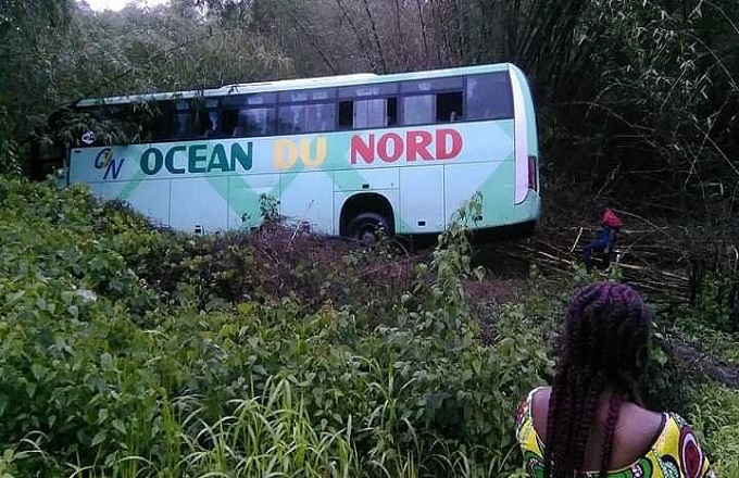 Un bus de la société Océan du Nord impliqué dans un accident sur la Route nationale Nº1 