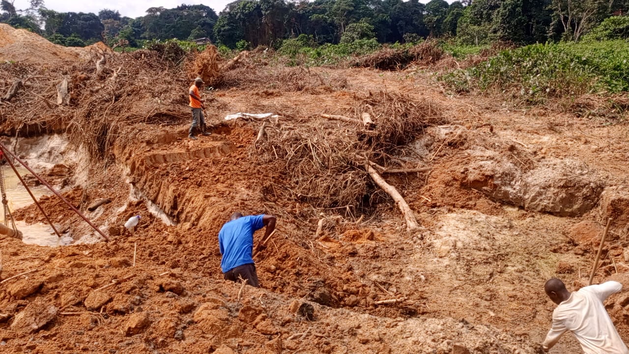  Extractions aurifères dans les pays de Mayoko : Un désastre environnemental qui menace jusqu’aux eaux de la rivière louetsi